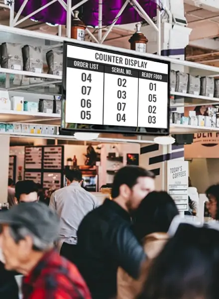 counter display system for burger POS